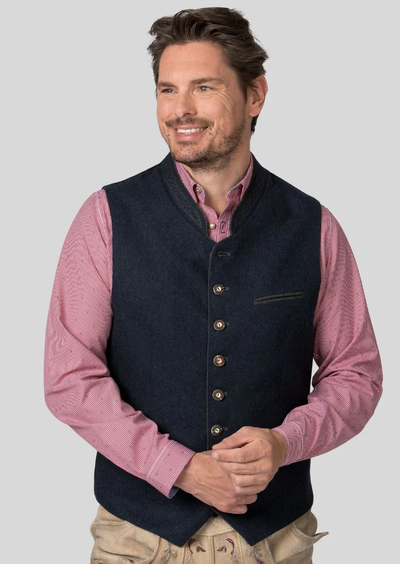 Culturally Inspired Men's Bavarian Trachten Vest