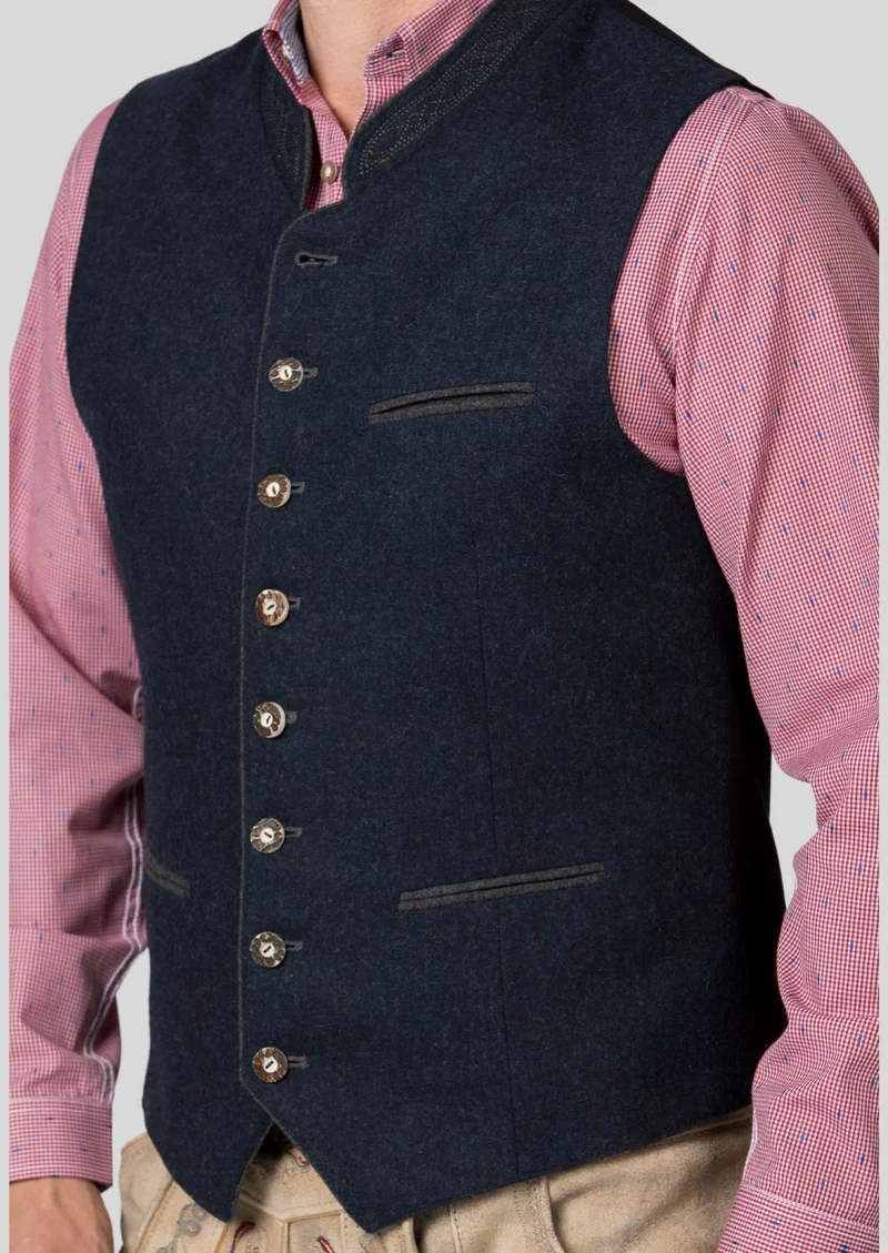 Culturally Inspired Men's Bavarian Trachten Vest