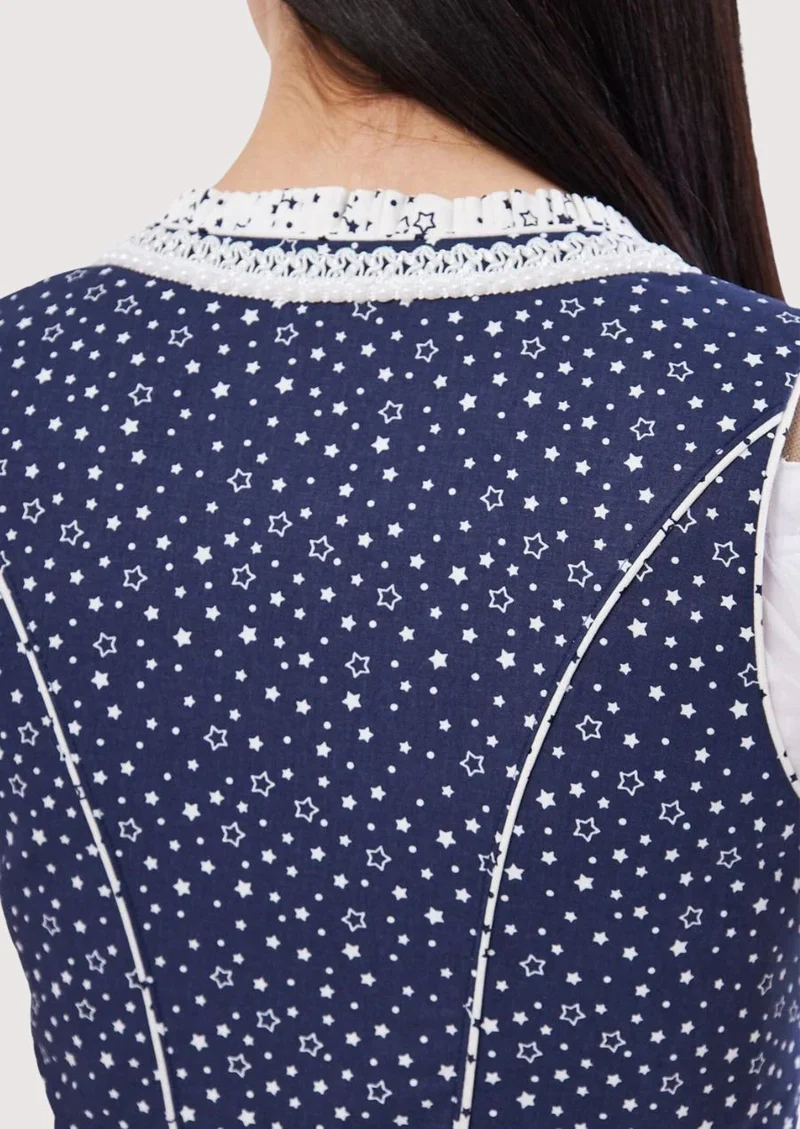Women’s Navy Floral Dirndl Dress