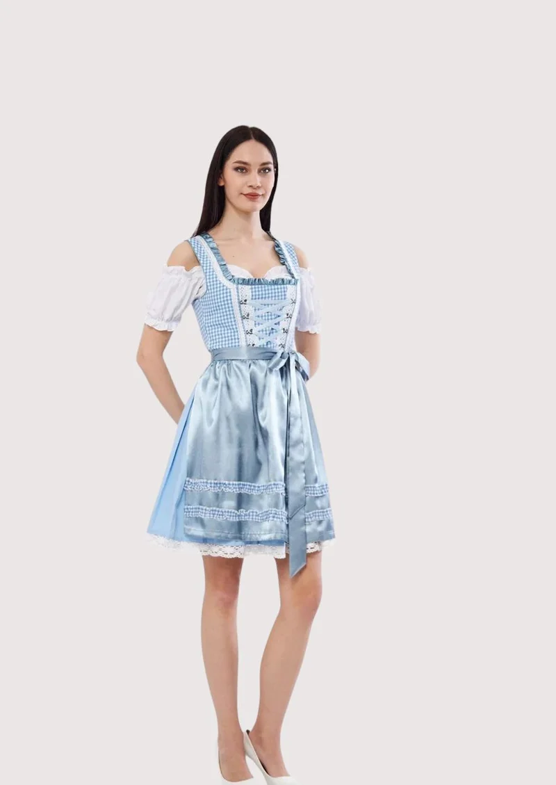 Women’s Sky Gingham Dirndl Dress