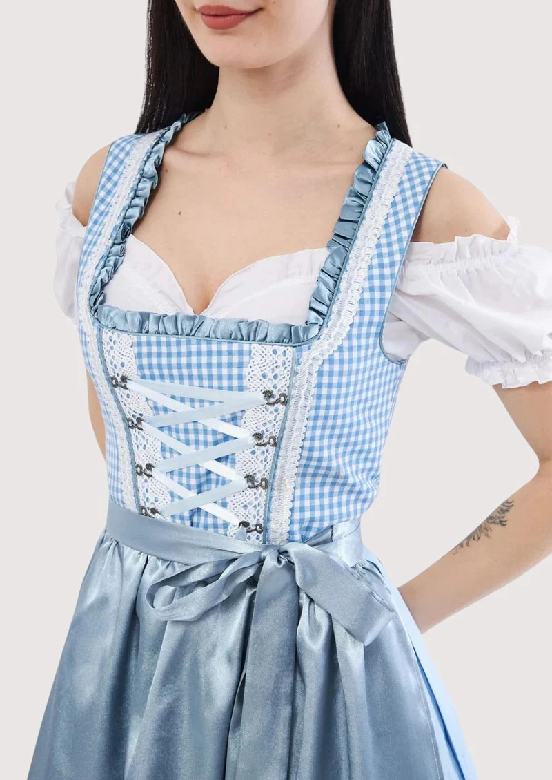 Women’s Sky Gingham Dirndl Dress