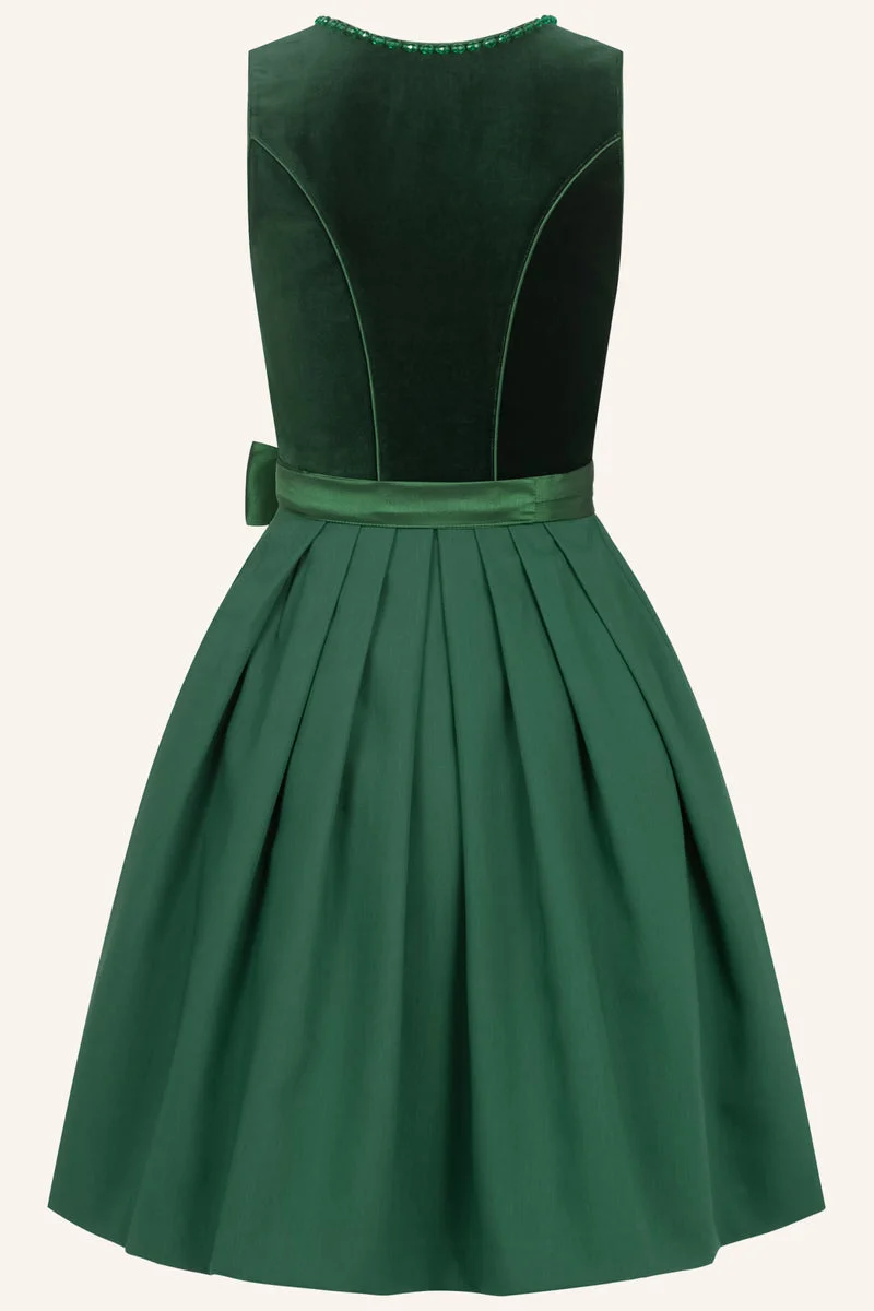 Kruger Midi Dirndl 2pcs. 60cm "Eryndra" green