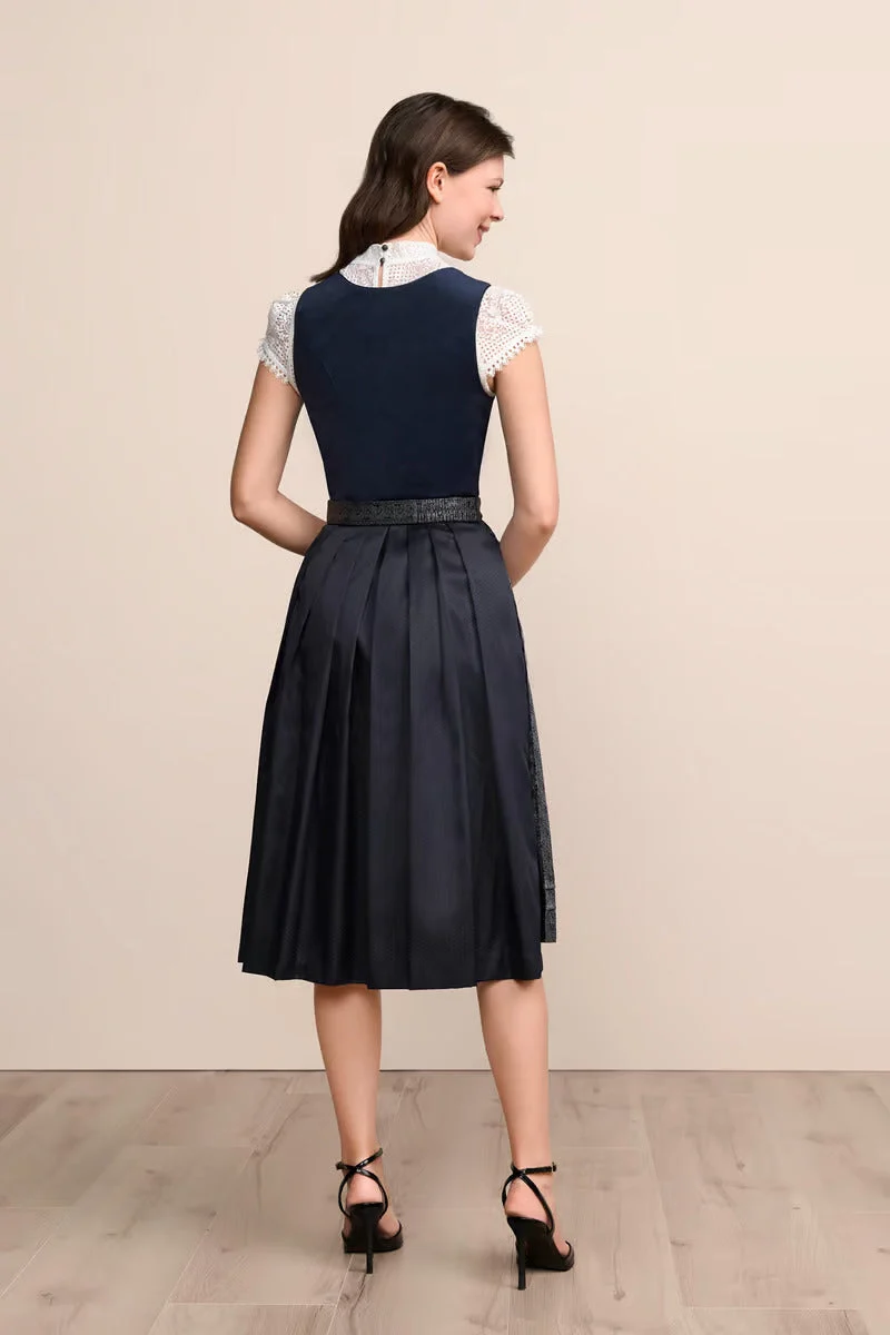 Kruger Long Dirndl 2pcs. 70cm "Aurela" blue