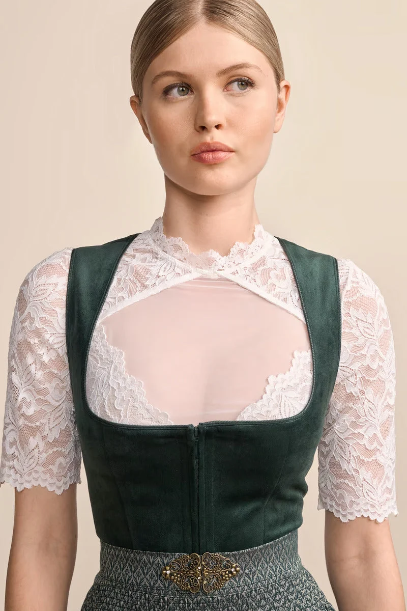 Kruger Long Dirndl 2pcs. 70cm "Alisha" green