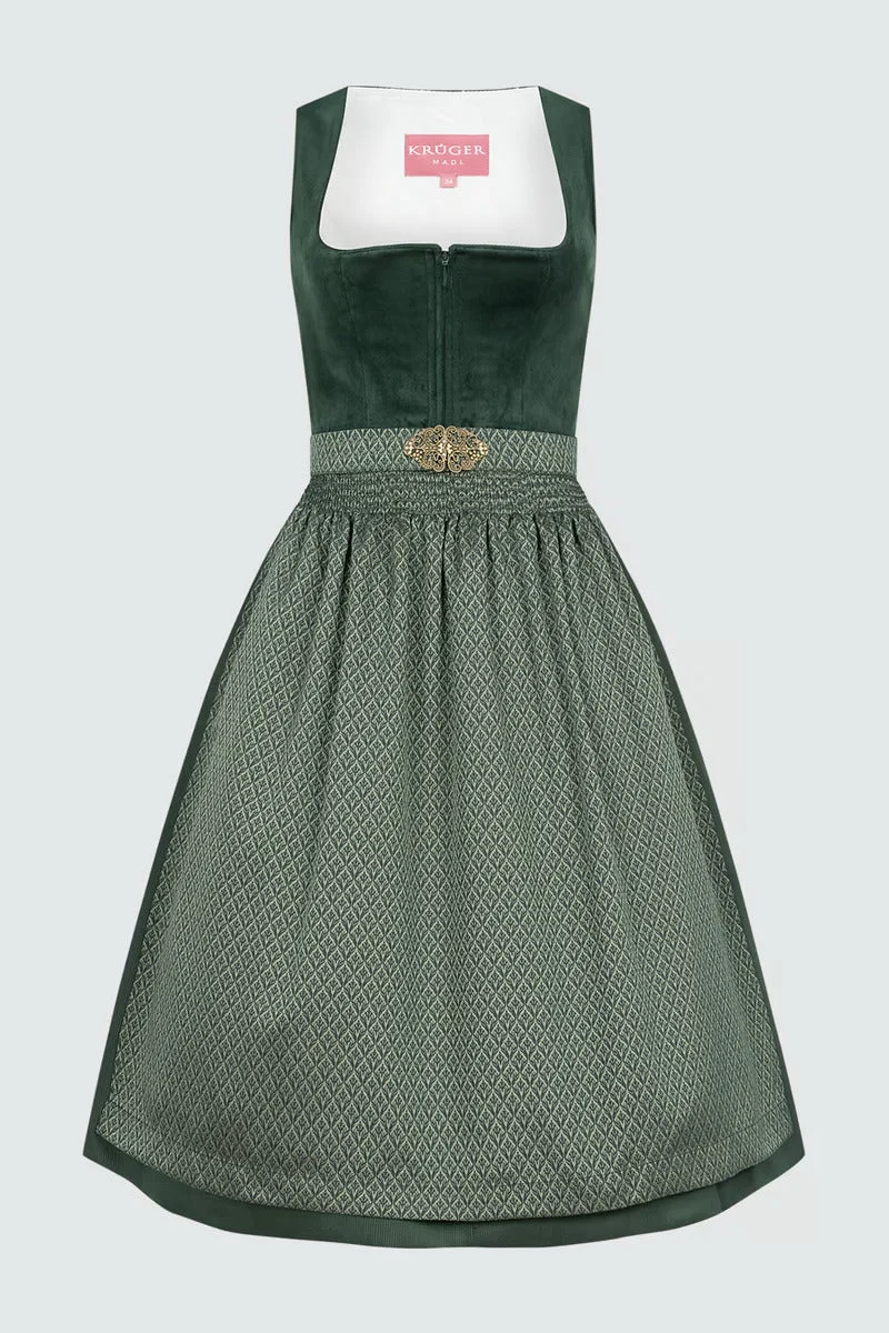 Kruger Long Dirndl 2pcs. 70cm "Alisha" green