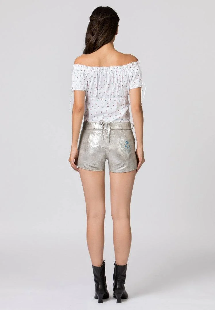 Stockerpoint Woman's Lederhosen Short Baccara Silver Stars size (38) closeout