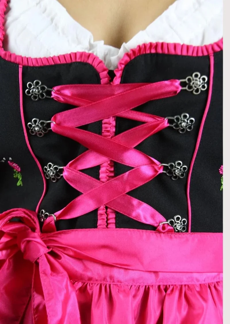 Women’s Black Pink Dirndl Dress