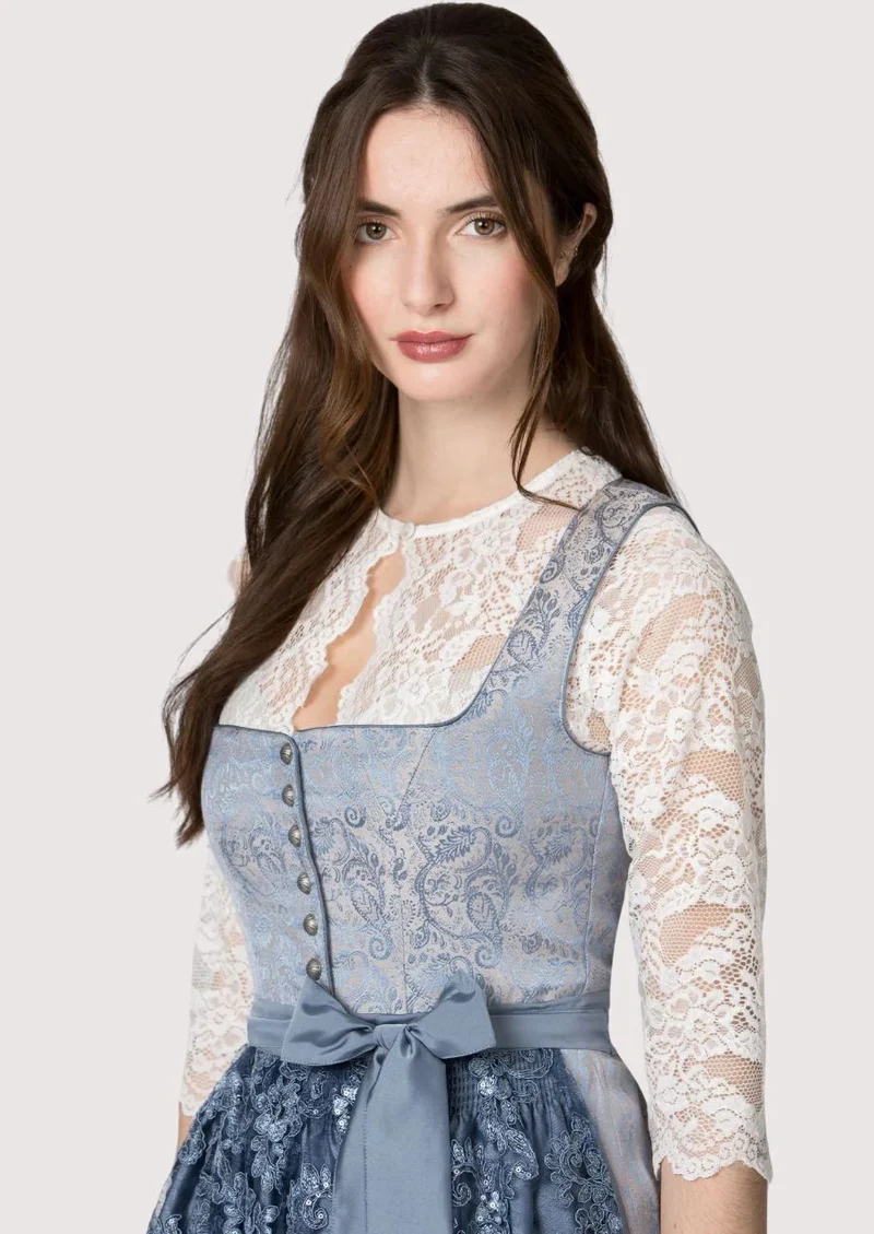 Women’s Dusty Blue Dirndl Dress