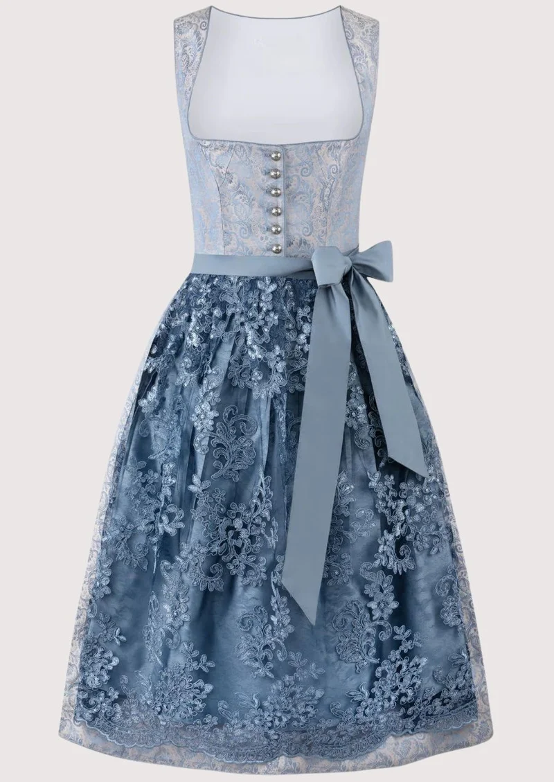 Women’s Dusty Blue Dirndl Dress