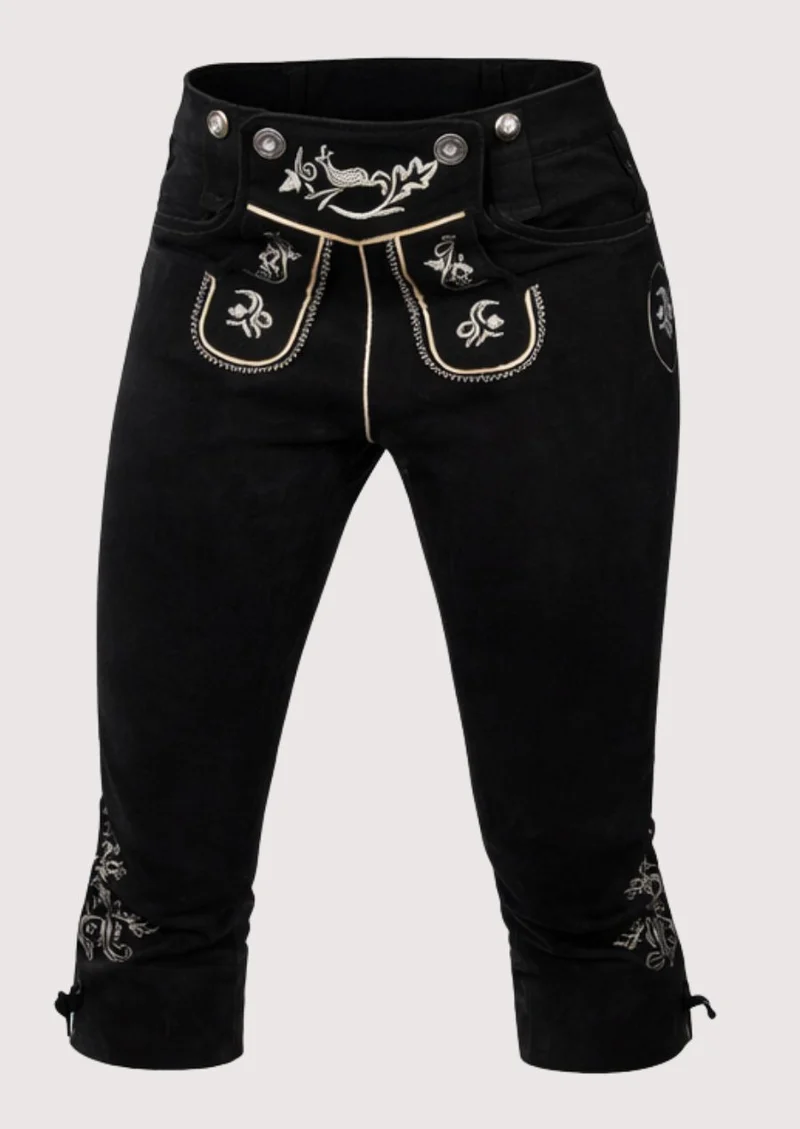 Women’s Black Suede Bundhosen