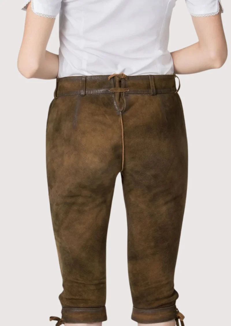 Womens Brown Suede Bundhosen