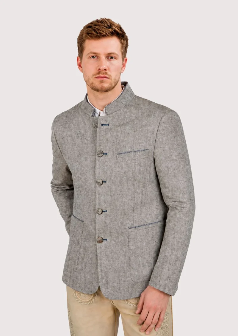Mens Beige Trachten Jacket Fit