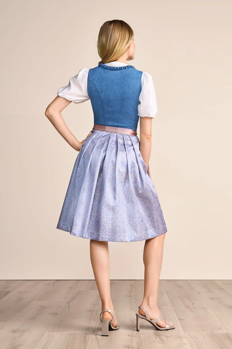 Kruger Midi Dirndl 2pc 60cm "Ola" blue (low stock)