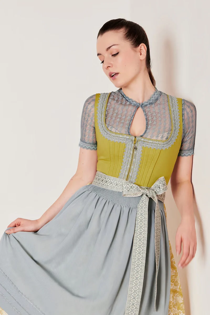 Kruger Eltje Long Dirndl, Yellow — 70cm 2pc Set