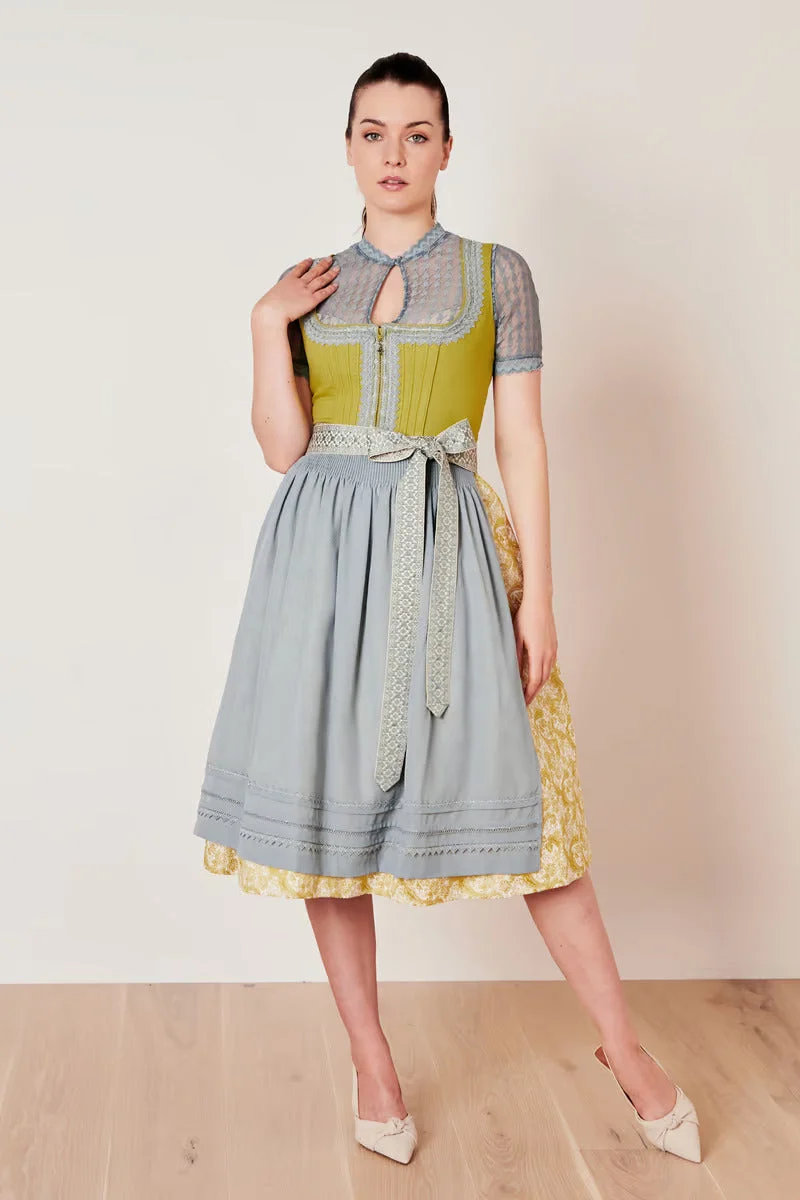 Kruger Eltje Long Dirndl, Yellow — 70cm 2pc Set