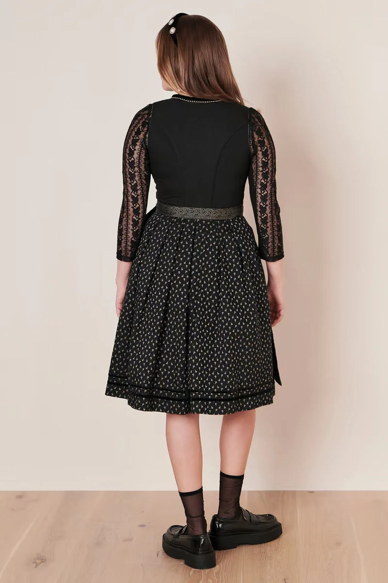 Kruger Adalyn Midi Dirndl, Black — 60cm 2pc Set