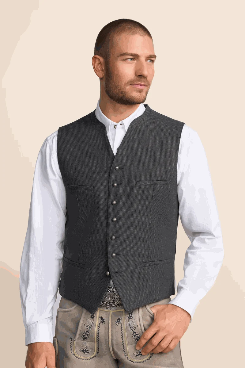Kruger Traditional Vest "Caelius" black (size 48 only)