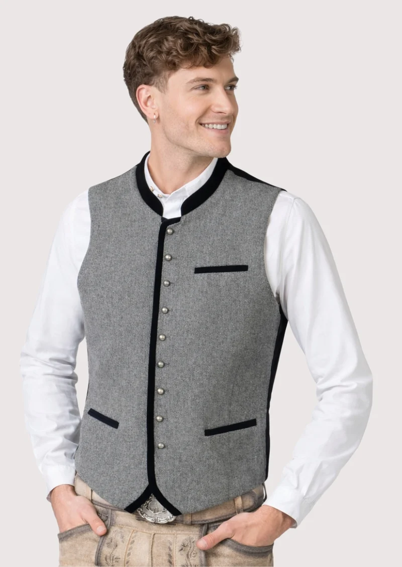 Mens Grey Alpine Octoberfest Vest