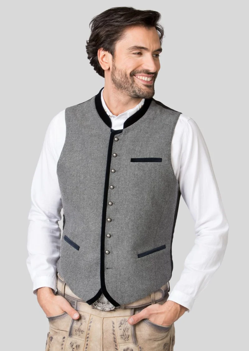 Mens Grey Alpine Octoberfest Vest