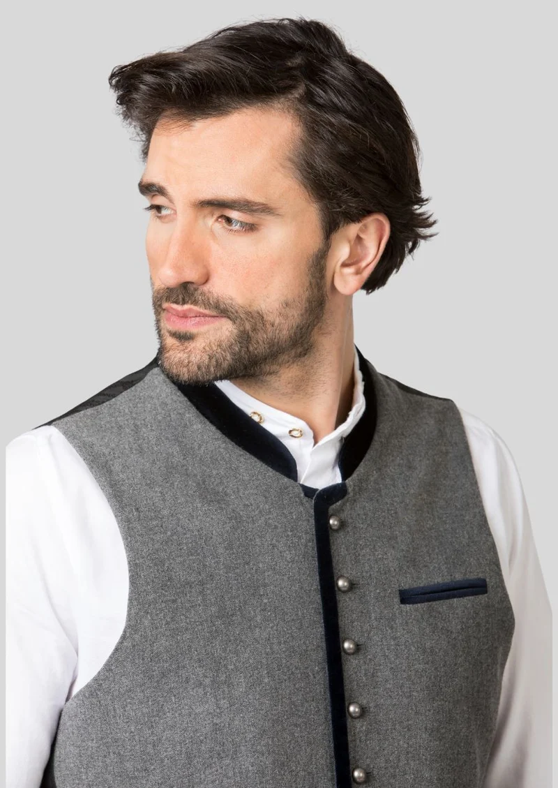 Mens Grey Alpine Octoberfest Vest