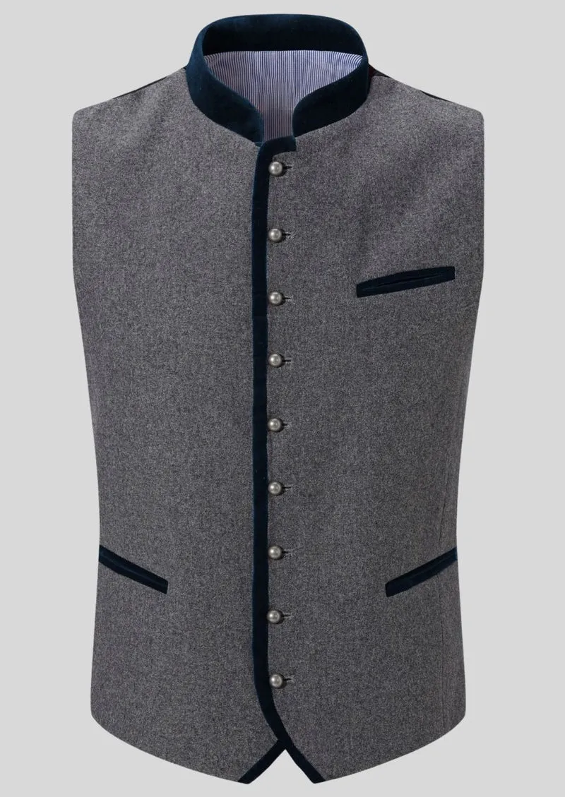 Mens Grey Alpine Octoberfest Vest