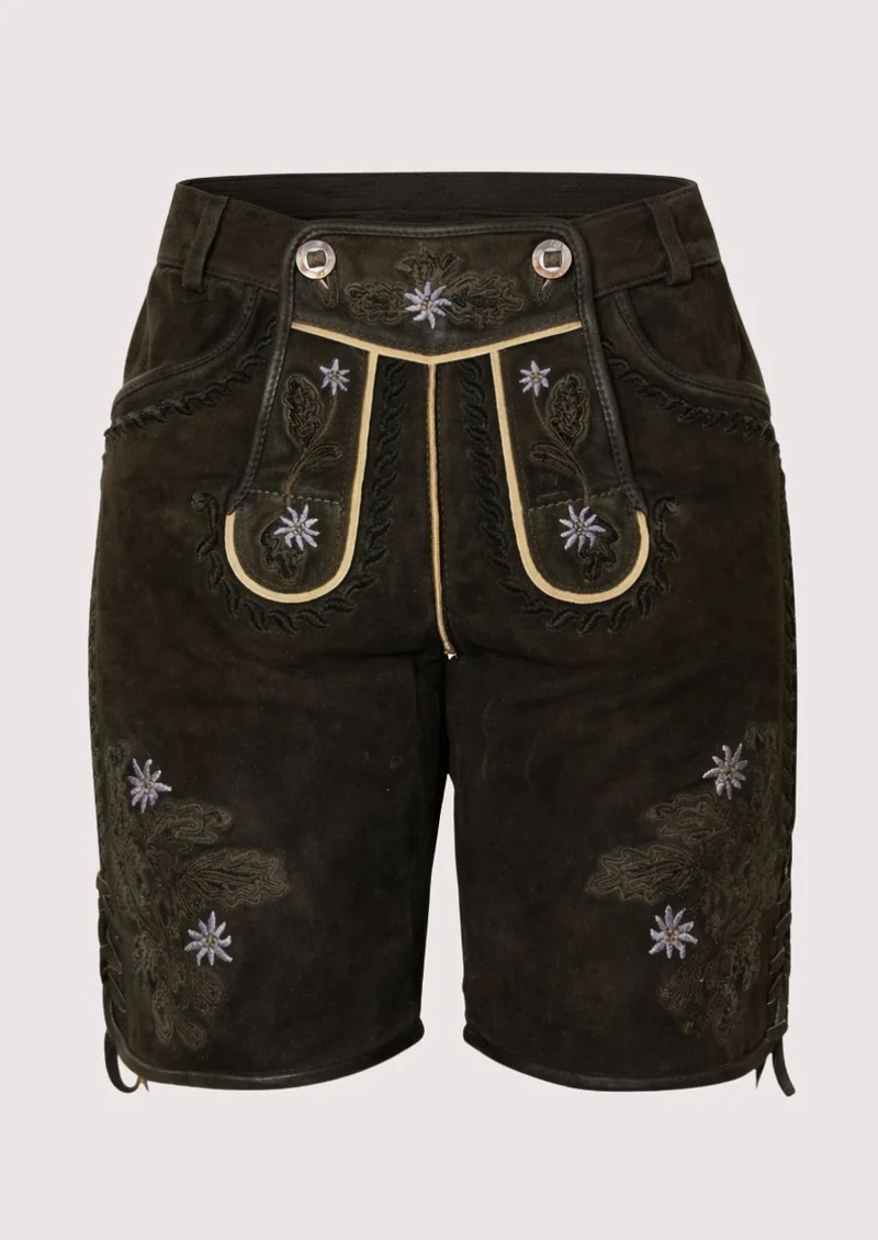 Women’s Black Alpine Lederhosen