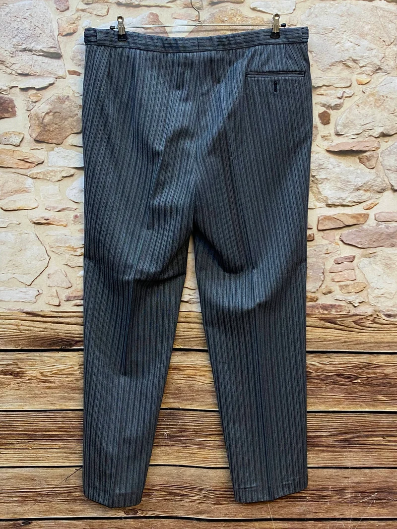 Vintage Stresemannhose grau-schwarz Herren Gr. 54