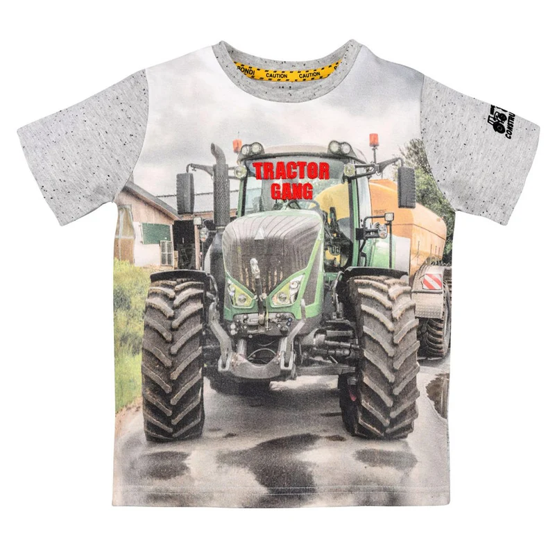 BONDI Jungen T-Shirt "Traktor-Gang" 33177 | Grey melange