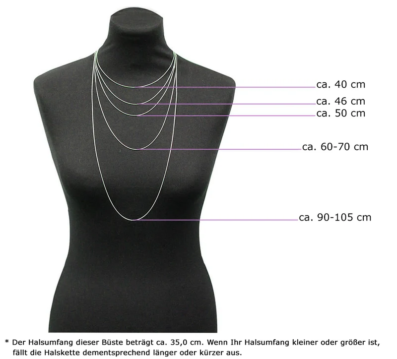 LUISIA® Halskette "Sinja" mit Premium Kristallen - 14 mm - Silber / Light Rose