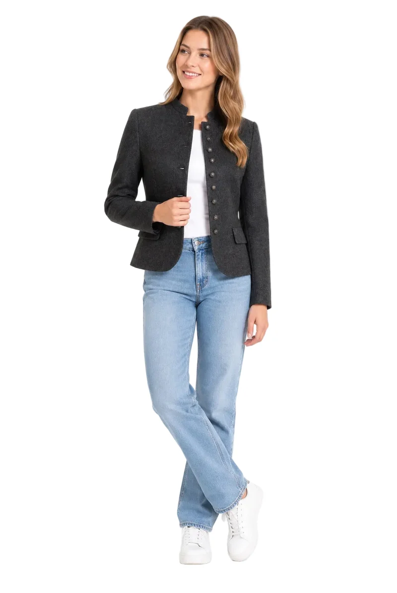 Lodenjacke mit Stehkragen