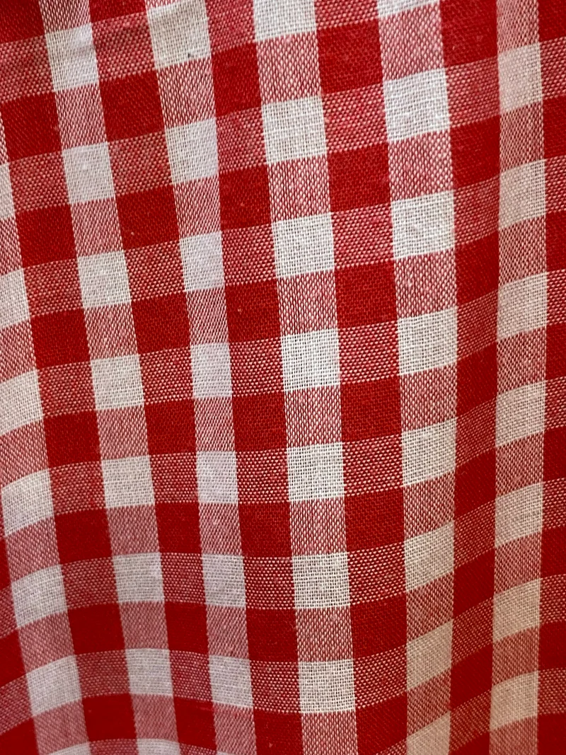 Vintage Trachtenhemd Herren rot weiß kariert Garry Duncan Gr. 39 | Langarm