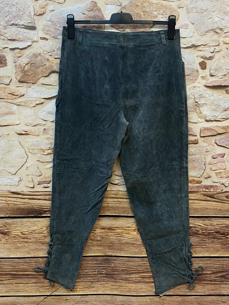 Trachten-Lederhose Damen in Dunkelgrau Gr.44