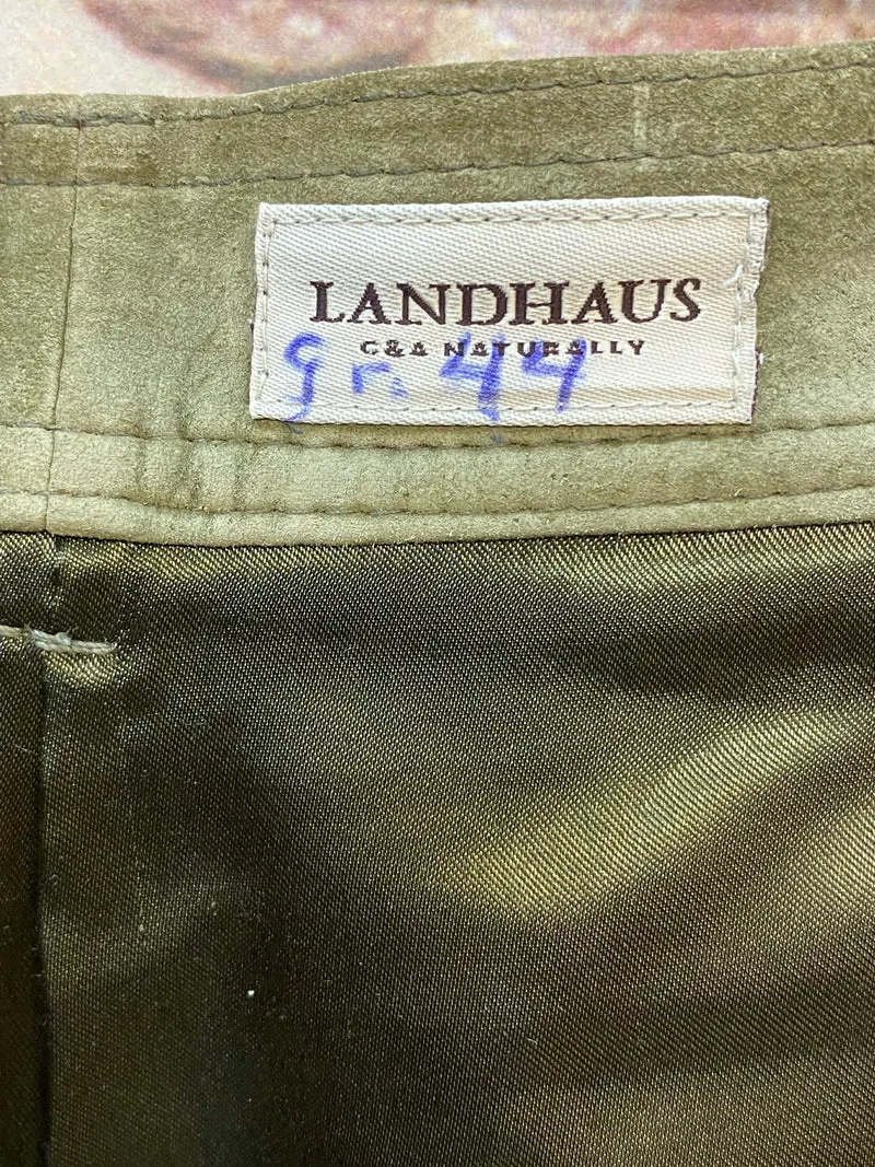 Lange Trachten-Lederhose in Olivgrün Gr.44