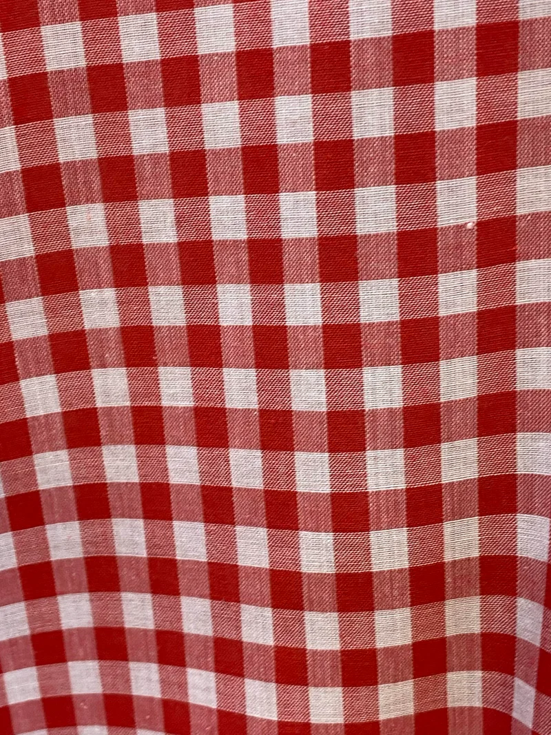 Trachtenhemd Herren Rot-Weiß Kariert – Vintage Landhaushemd mit schwarzen Knöpfen