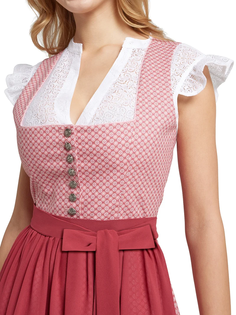 Spitzen-Dirndlbluse mit Flügelarm