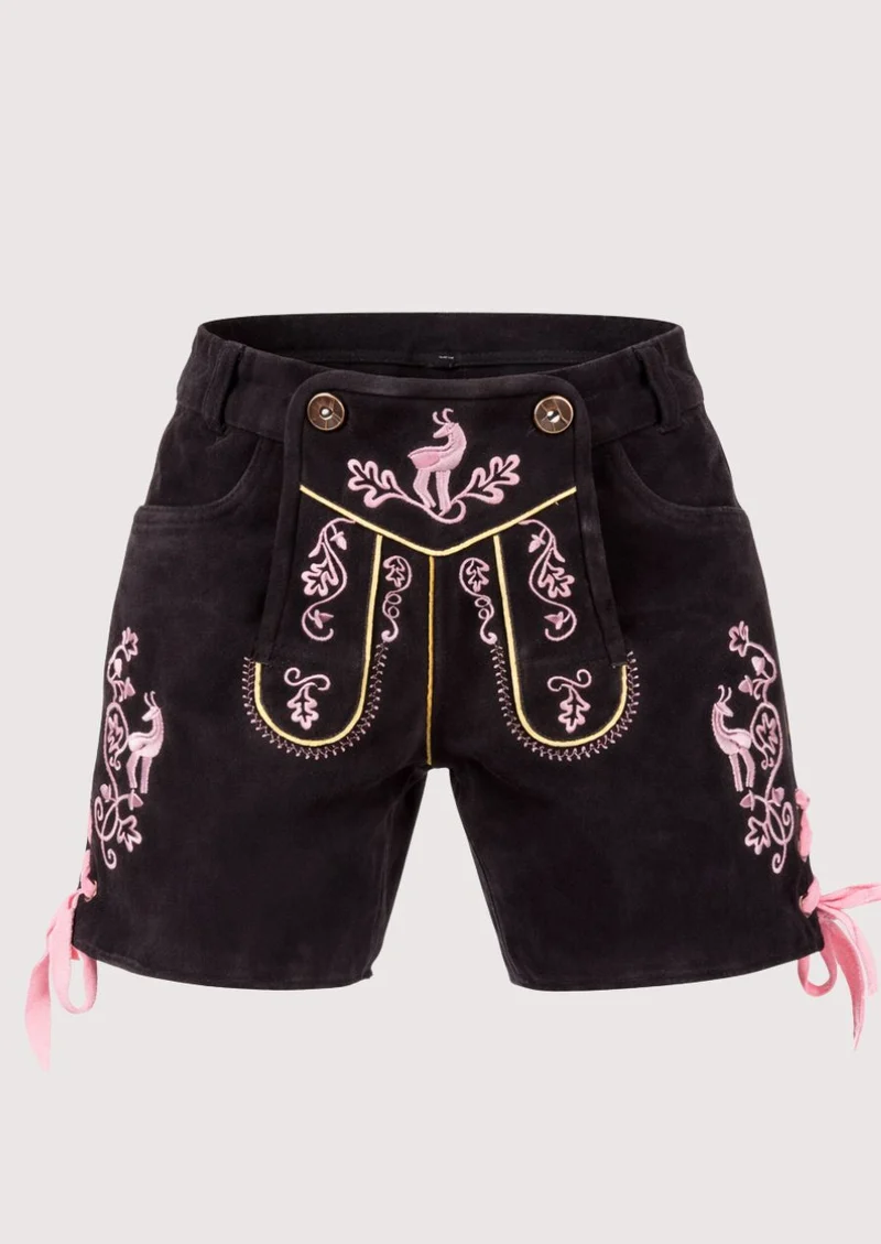 Women’s Black Suede Lederhosen