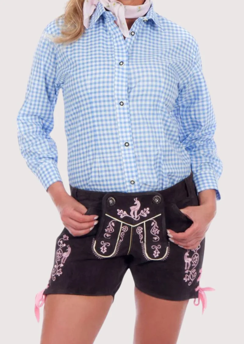 Women’s Black Suede Lederhosen