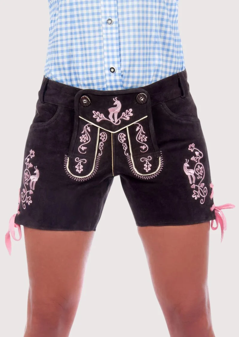 Women’s Black Suede Lederhosen