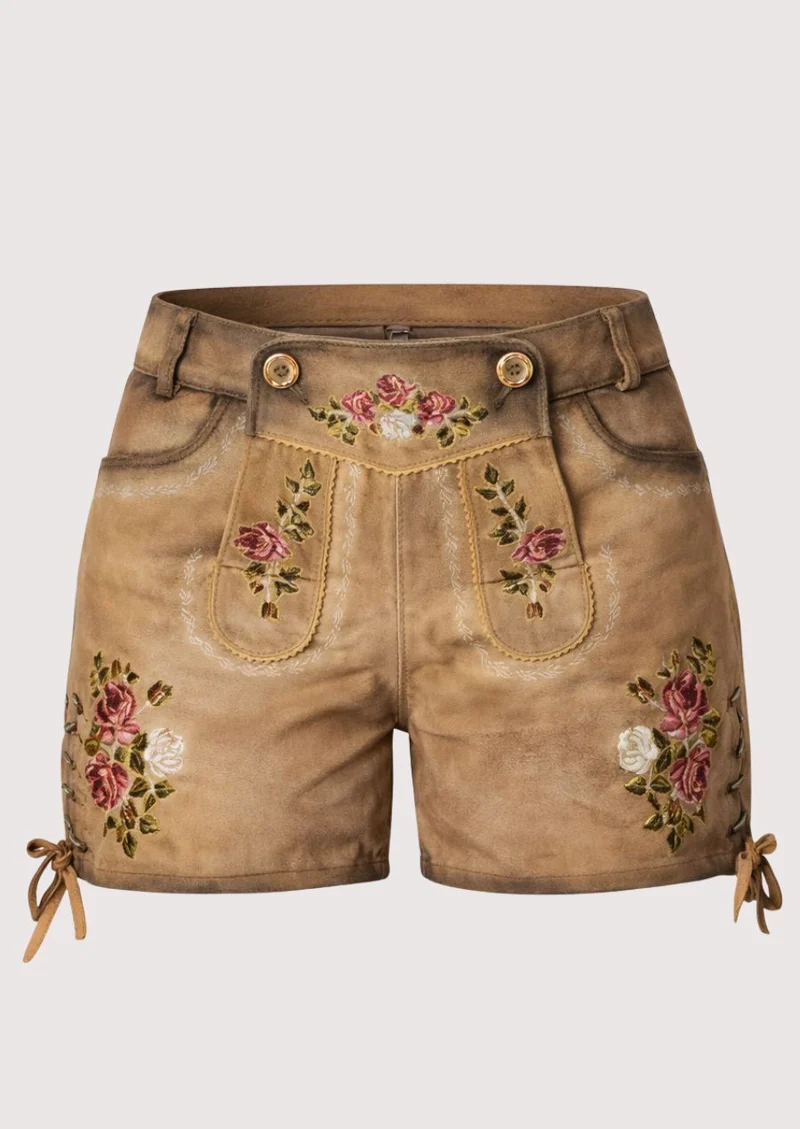 Women’s Beige Suede Lederhosen