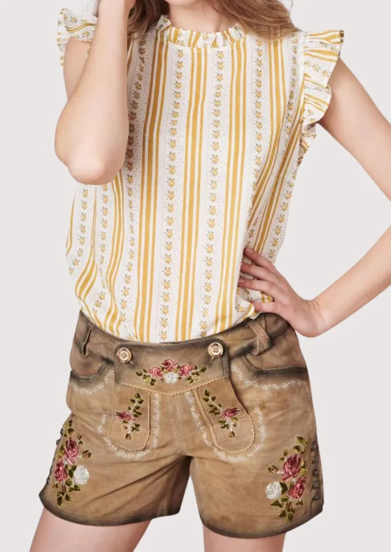 Women’s Beige Suede Lederhosen