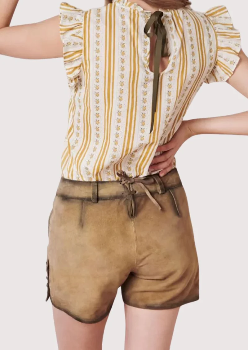 Women’s Beige Suede Lederhosen