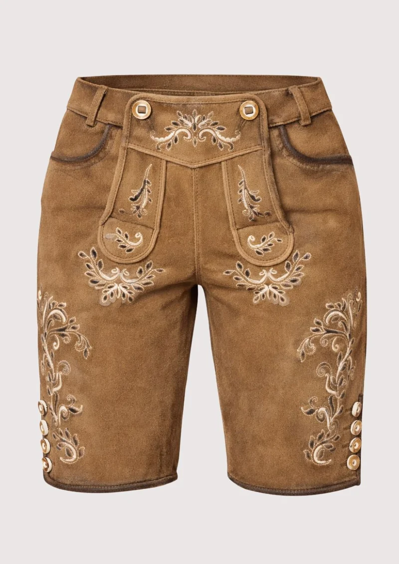 Women’s Golden Tan Lederhosen Fit