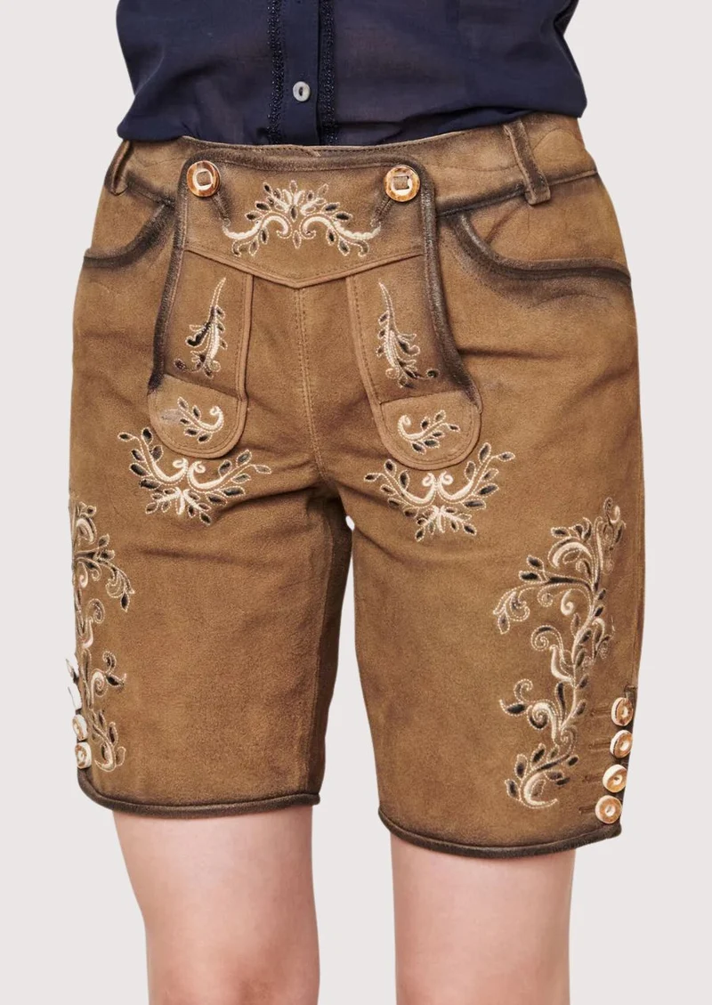 Women’s Golden Tan Lederhosen Fit