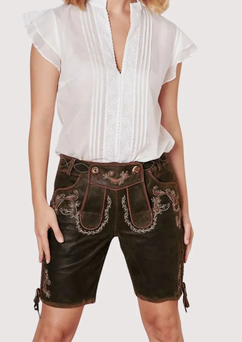 Women’s Forest Brown Lederhosen