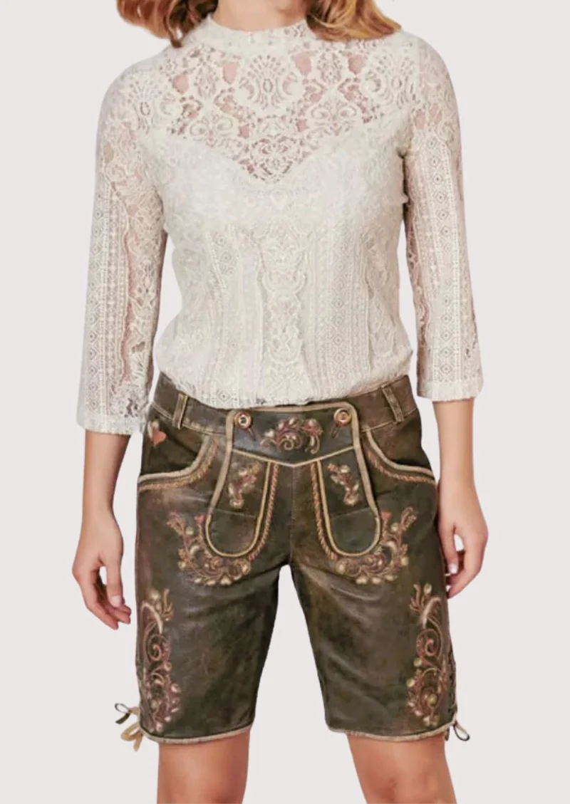 Women’s Rustic Olive Lederhosen Wear