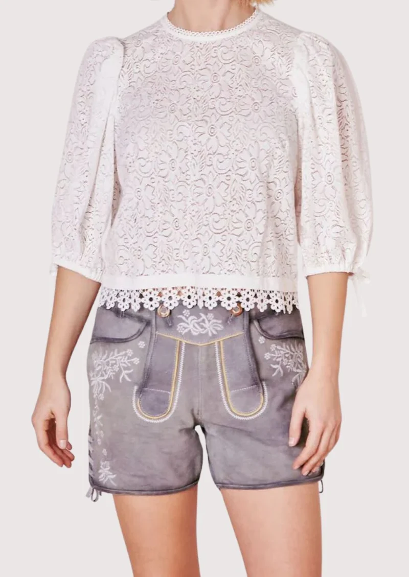 Women’s Grey Suede Lederhosen