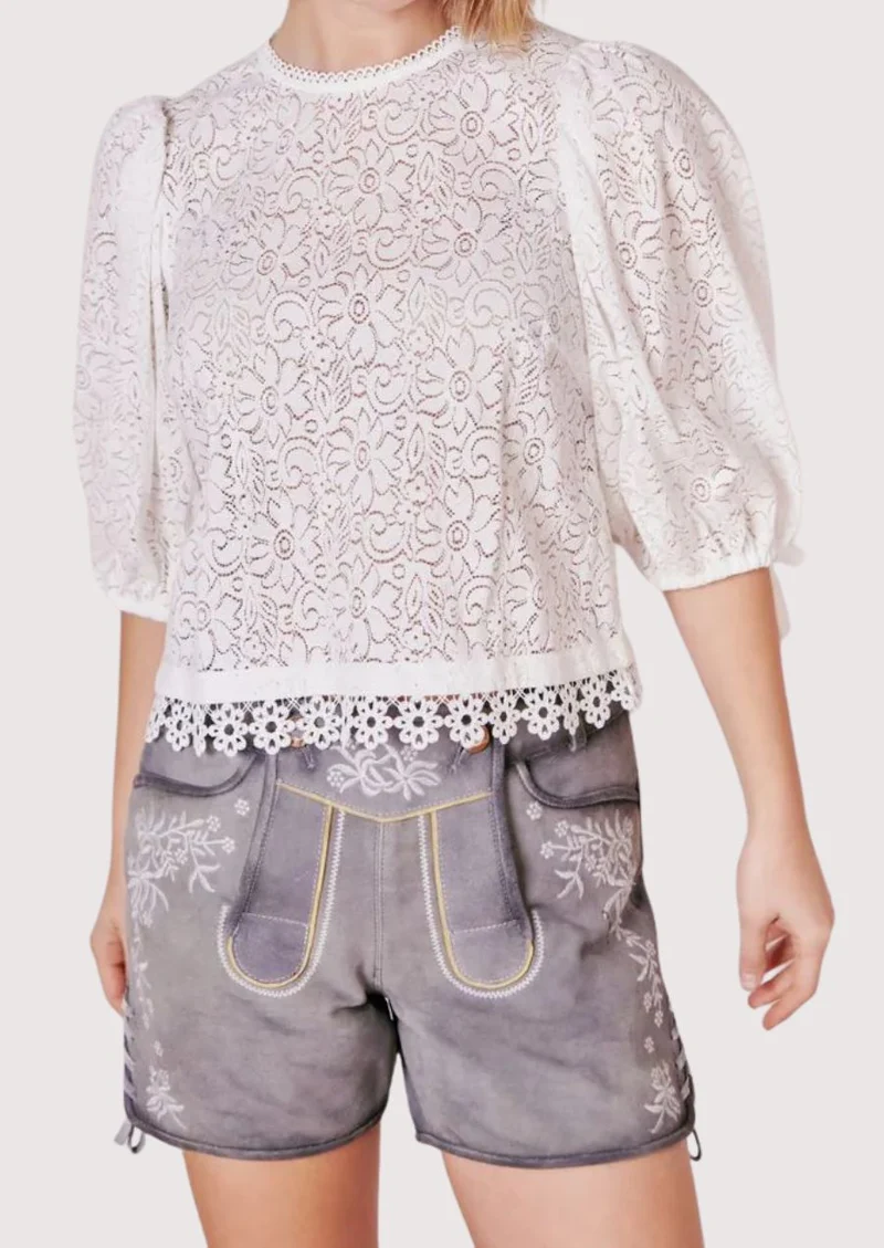 Women’s Grey Suede Lederhosen