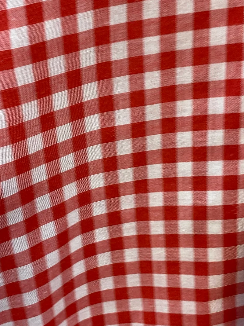Vintage Trachtenhemd Herren Rot-Weiß Kariert Gr. 43 – Imperial