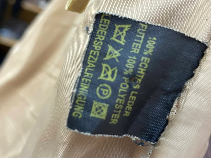 Vintage Damen Trachtenlederhose lang Olivbraun Gr. 42