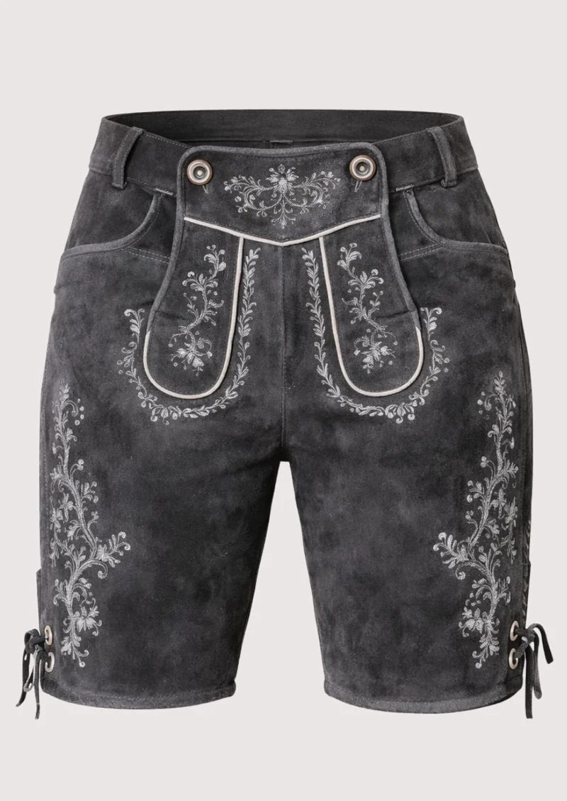 Women’s Charcoal Alpine Lederhosen